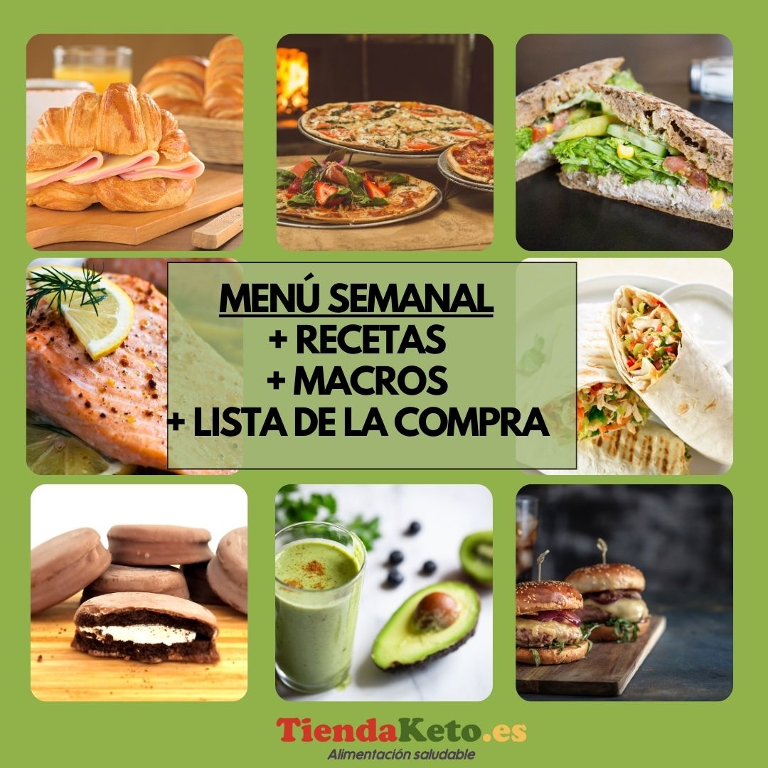 Menú keto semana 2 + macros + recetas +lista de la compra