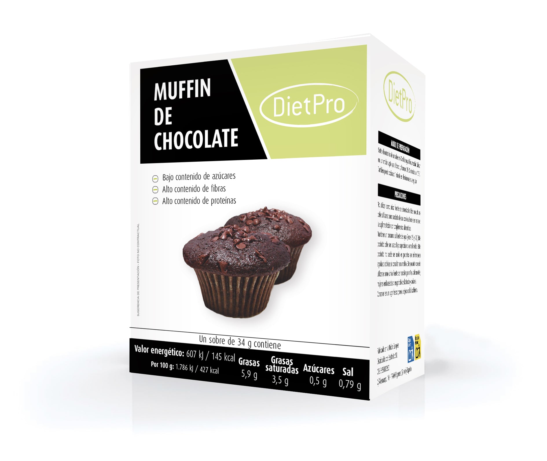 Chocolate Muffin Mix. 5 sachets. Diet Pro