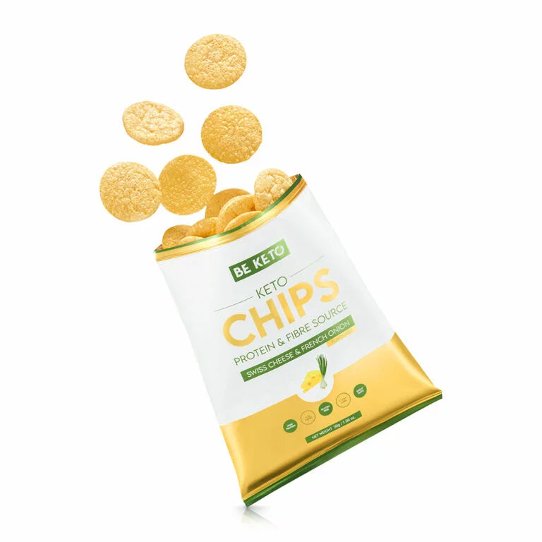 Chips Keto – Queso Suizo y Cebolla Francesa – 30 g. Be Keto