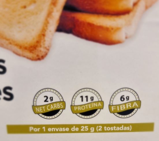 Tostadas Keto de Low Carb Goodies. (150 gr,  12 tostadas)