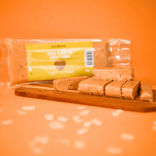 Turrón KETO  Blando con Canela y Limón. 250g.Nut&Me