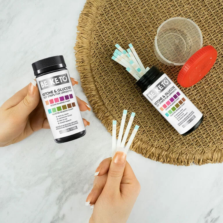 Tiras medidoras de Glucosa y Cetonas. 100 uds. Be Keto