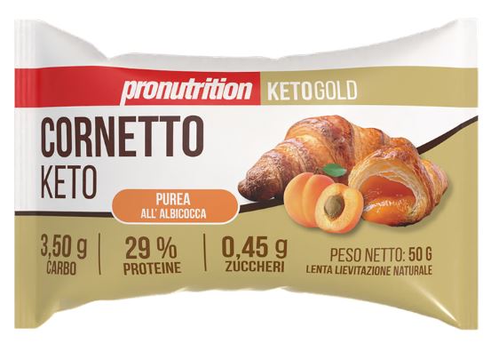 Croissant Keto Relleno de mermelada de  Albaricoque. 50 g. Pronutrition