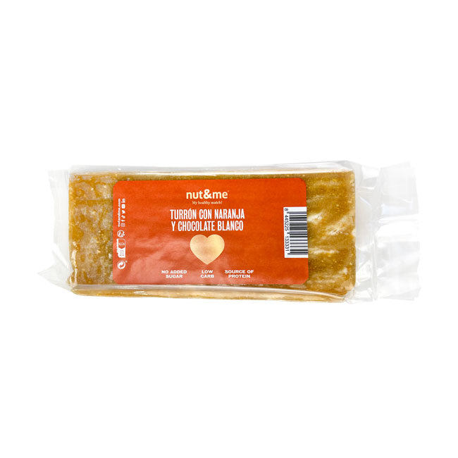 Turrón de chocolate blanco y naranja, 300 gr