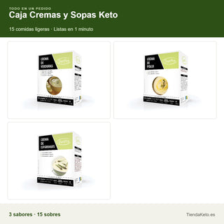 Caja Cremas y Sopas Keto: los 3 sabores que incluye el pack