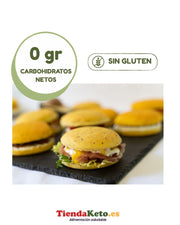 Pão de forma com sabor a pizza. 0 hidratos de carbono, sem glúten e sem lactose.