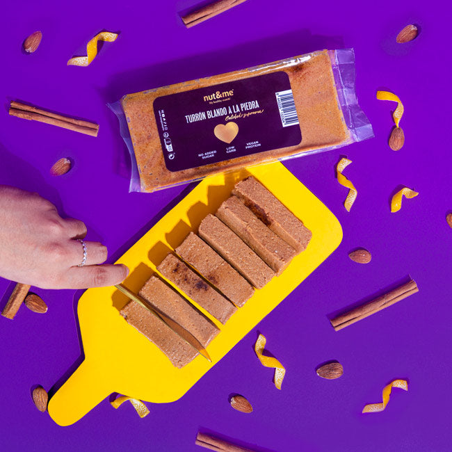 Turrón blando, alto en proteínas. 300 gr. Sin lactosa ni gluten