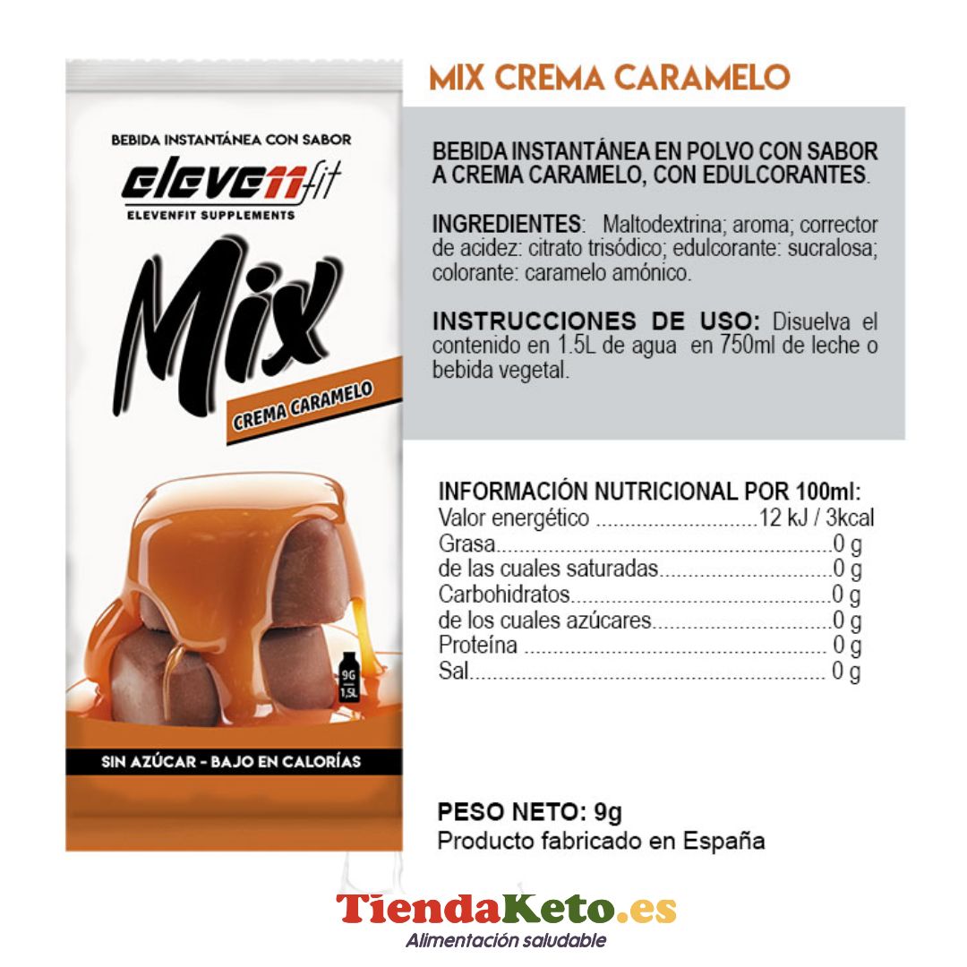 Caja de 24 sobres endulzante sabor CREMA CARAMELO sin azúcar