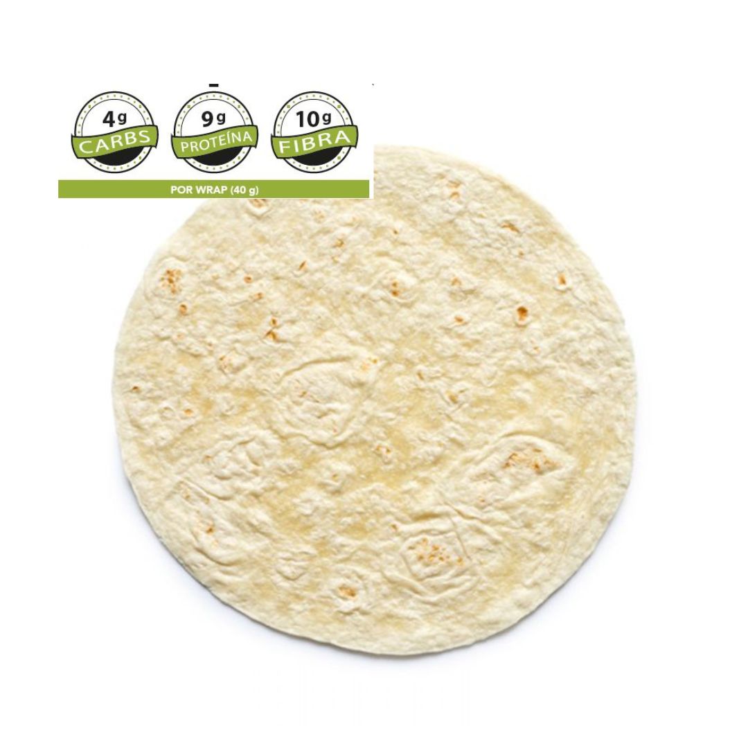 Wraps keto, altos en proteína. 4gr carbos/u. Paquete de 6 wraps. Low Carb Goodies