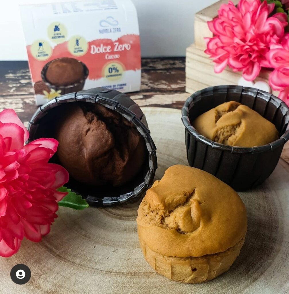 Muffin de chocolate. 0 hidratos de carbono, sem glúten e sem lactose, Nuvola Zero