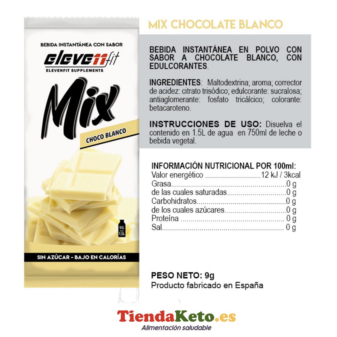 Caja de 24 sobres endulzante sabor CHOCOLATE BLANCO sin azúcar