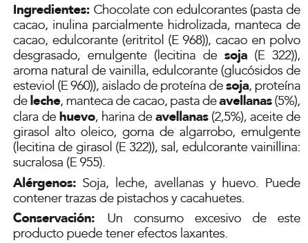 Palitos de chocolate keto, sin gluten, altos en proteinas