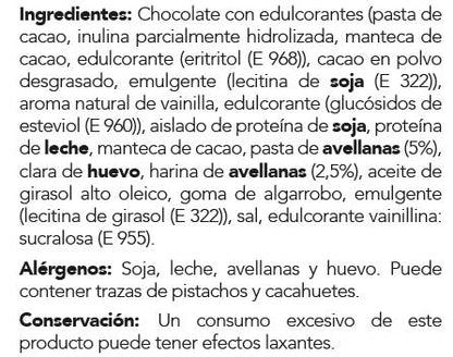 Palitos de chocolate keto, sin gluten, altos en proteinas