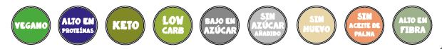 Wraps cetogénicos, ricos em proteína. 4 g de hidratos de carbono/cada. Embalagem com 6 wraps. Delícias com baixo teor de hidratos de carbono.