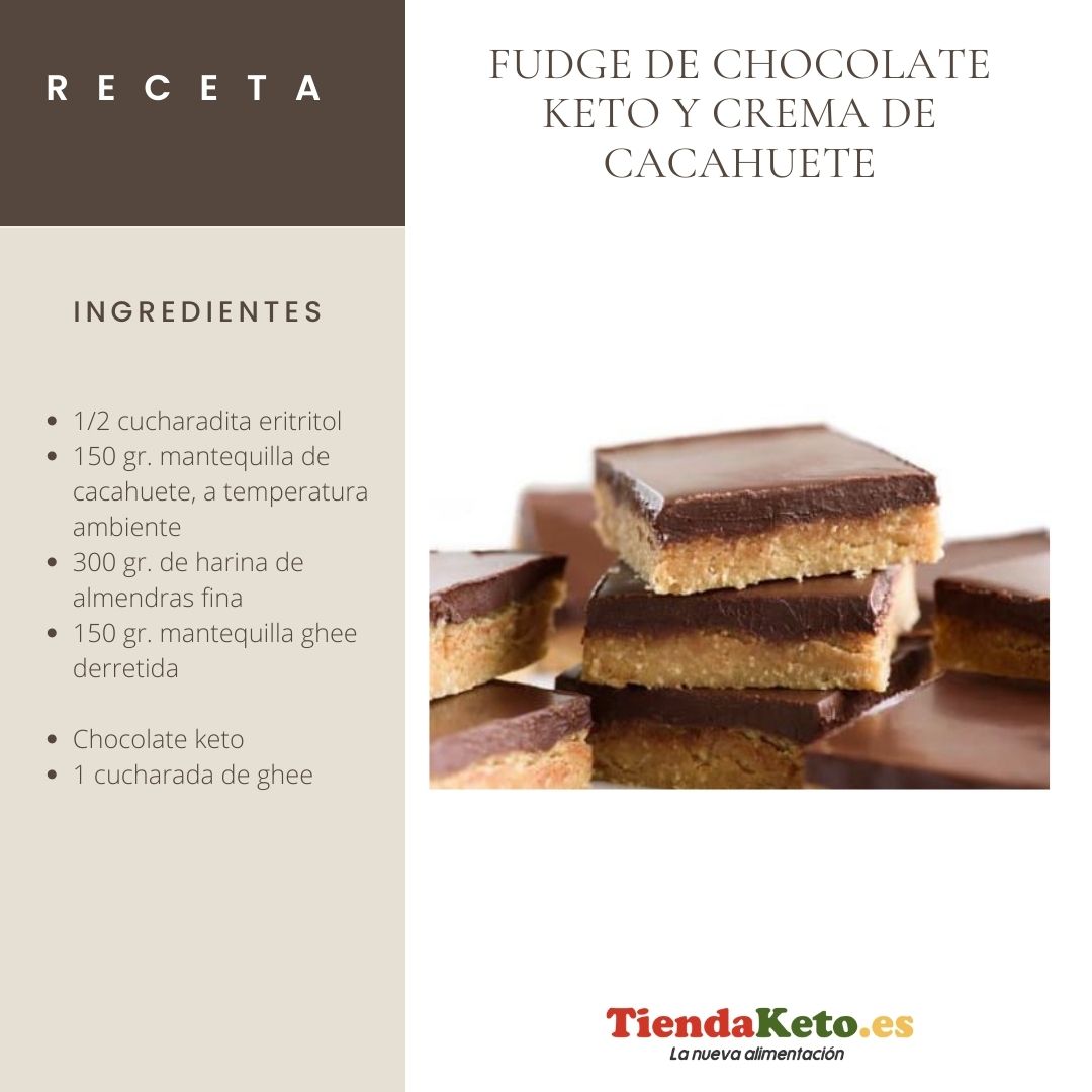 Fudge de chocolate keto y crema de cacahuete