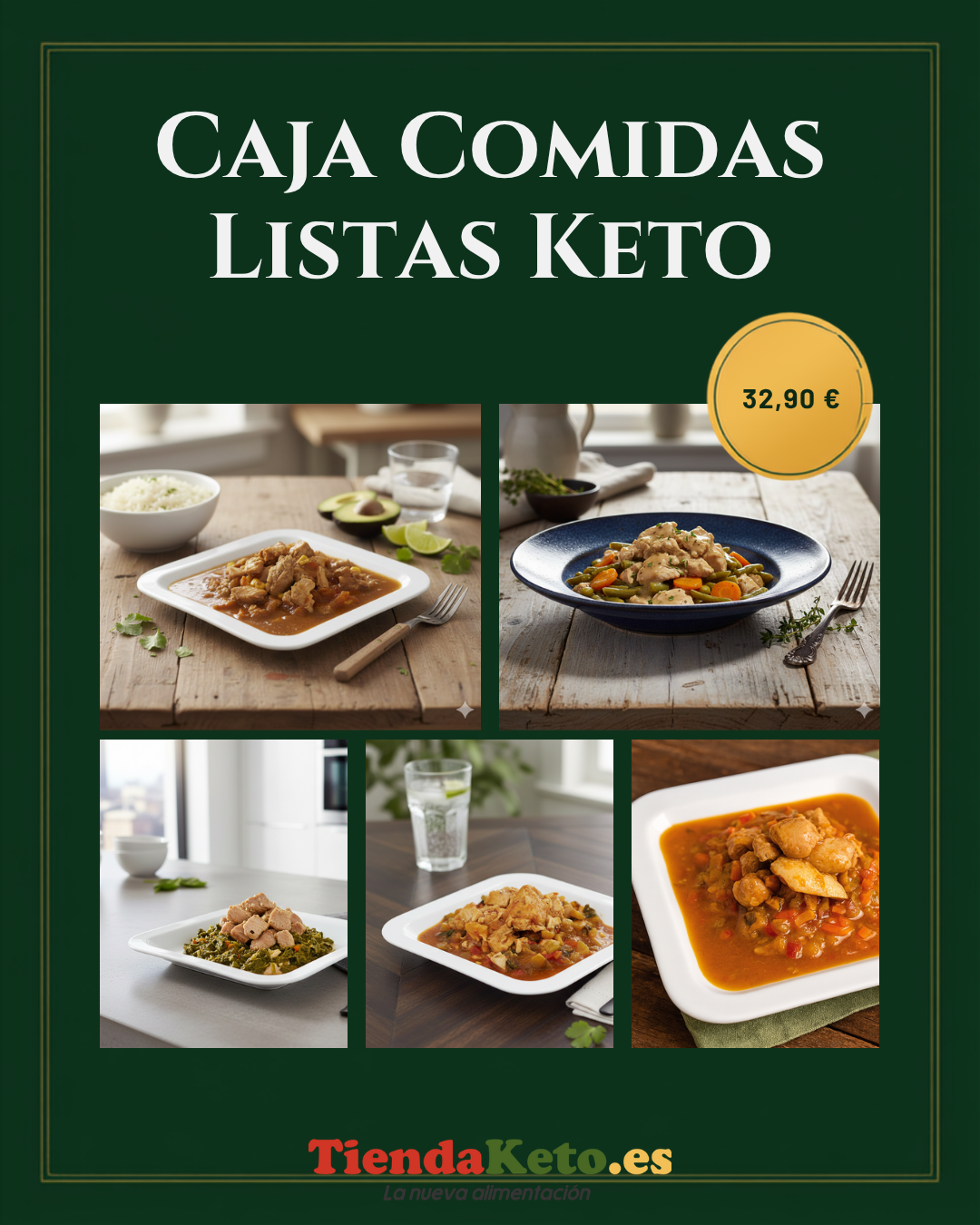 Caja Comidas Listas Keto - 5 platos - pack