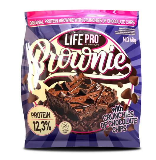 Brownie Keto Proteico, 60g. Life Pro