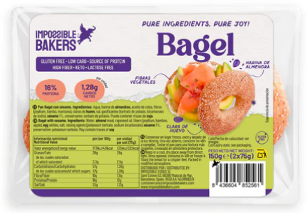 Bagel Keto. 150g. Impossible Bakers.