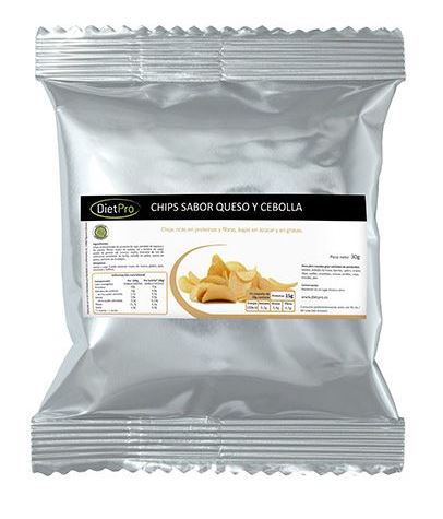 Chips Sabor Queso y Cebolla, bolsa de 25gr. Diet Pro