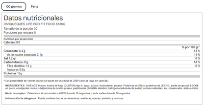 Pancakes Keto.  8X30g. Life Pro