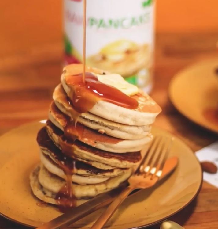 Pancake raw sabor CARAMELO. Sin gluten y sin azúcar
