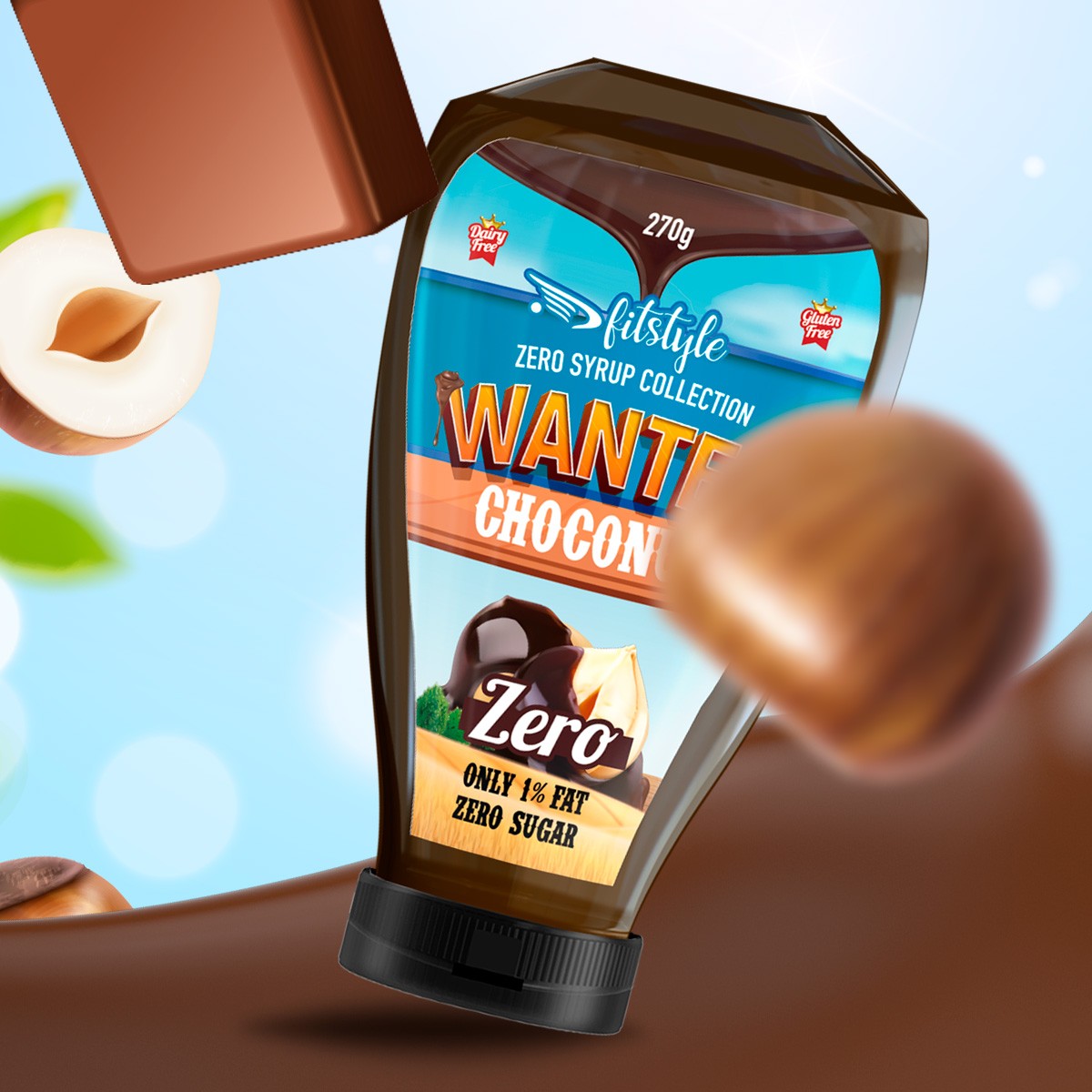 Sirope keto choco avellana · 5g netos/100g · 270g · Wanted