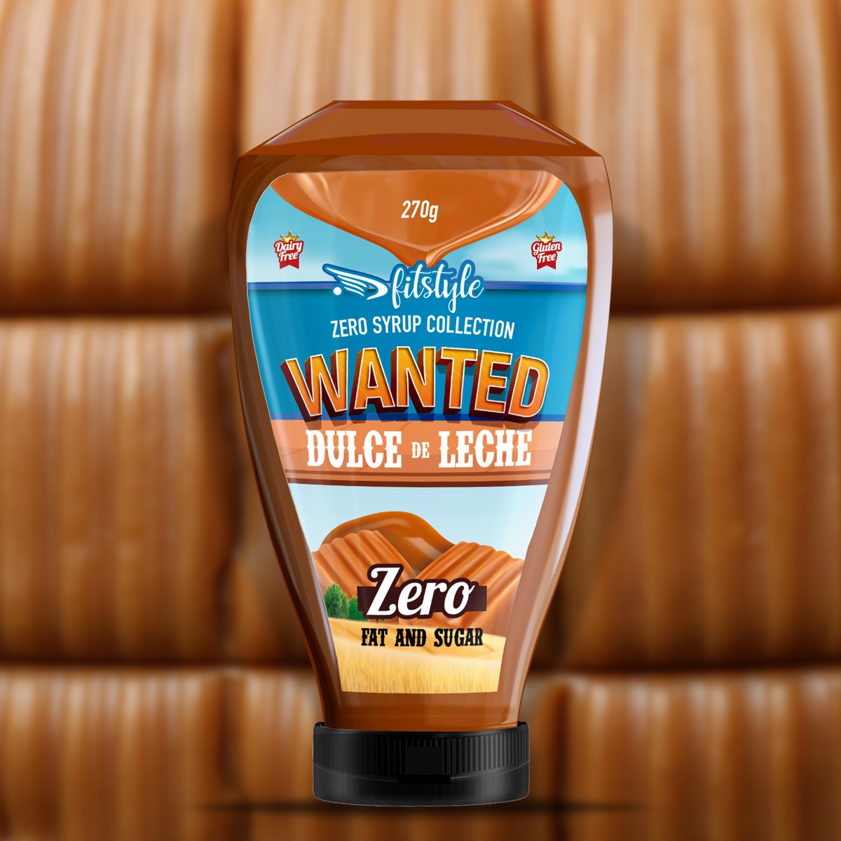 Wanted Zero Xarope Doce de Leite 270g. 0 Hidratos de carbono