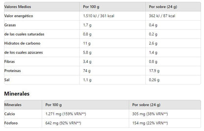 Crema de vainilla, 5 sobres. Diet Pro