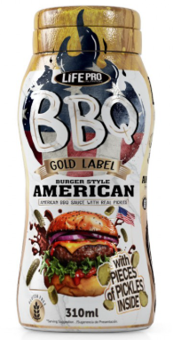 Salsa Bbq Americana Burger con Pepinillos. Zero Sauzero 310ml. Life Pro