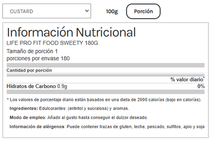 Endulzante Keto Sabor Vainilla 180g. Life Pro