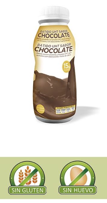 Batido de chocolate, botella UHT, 256 ml. Diet Pro