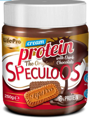 Crema keto de chocolate negro sabor Speculoos. Proteica.  250g. Life Pro