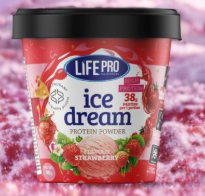 Helado keto de fresa. Listo para preparar. 90G.Life Pro