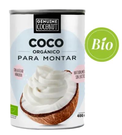 Nata de Coco para Montar. Coco Orgánico. Keto, sin gluten ni lactosa 400 ml