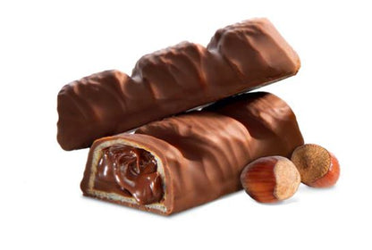 Caja de 6 CROCK KETO, "estilo kinder bueno". Rellenos de crema proteica de chocolate/avellanas y recubiertos de chocolate con leche keto. Low Carb Goodies