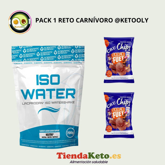 Pack 1 RETO CARNÍVORO KETOOLY (Iso water, 700 gr, sin edulcorantes. Textura y gusto similar al agua