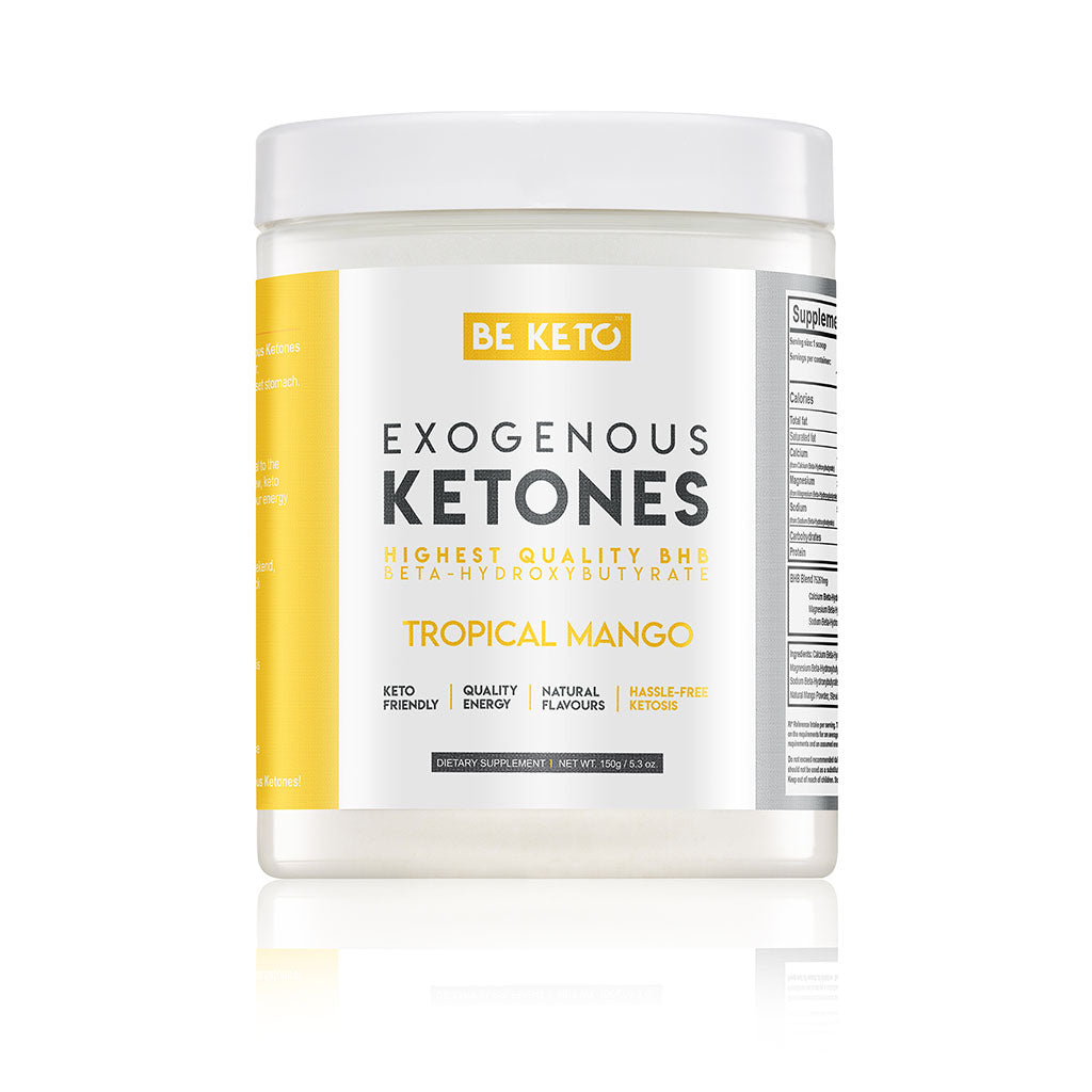 Cetonas exógenas BHB, sabor mango tropical. En polvo. 150 gr. Be keto
