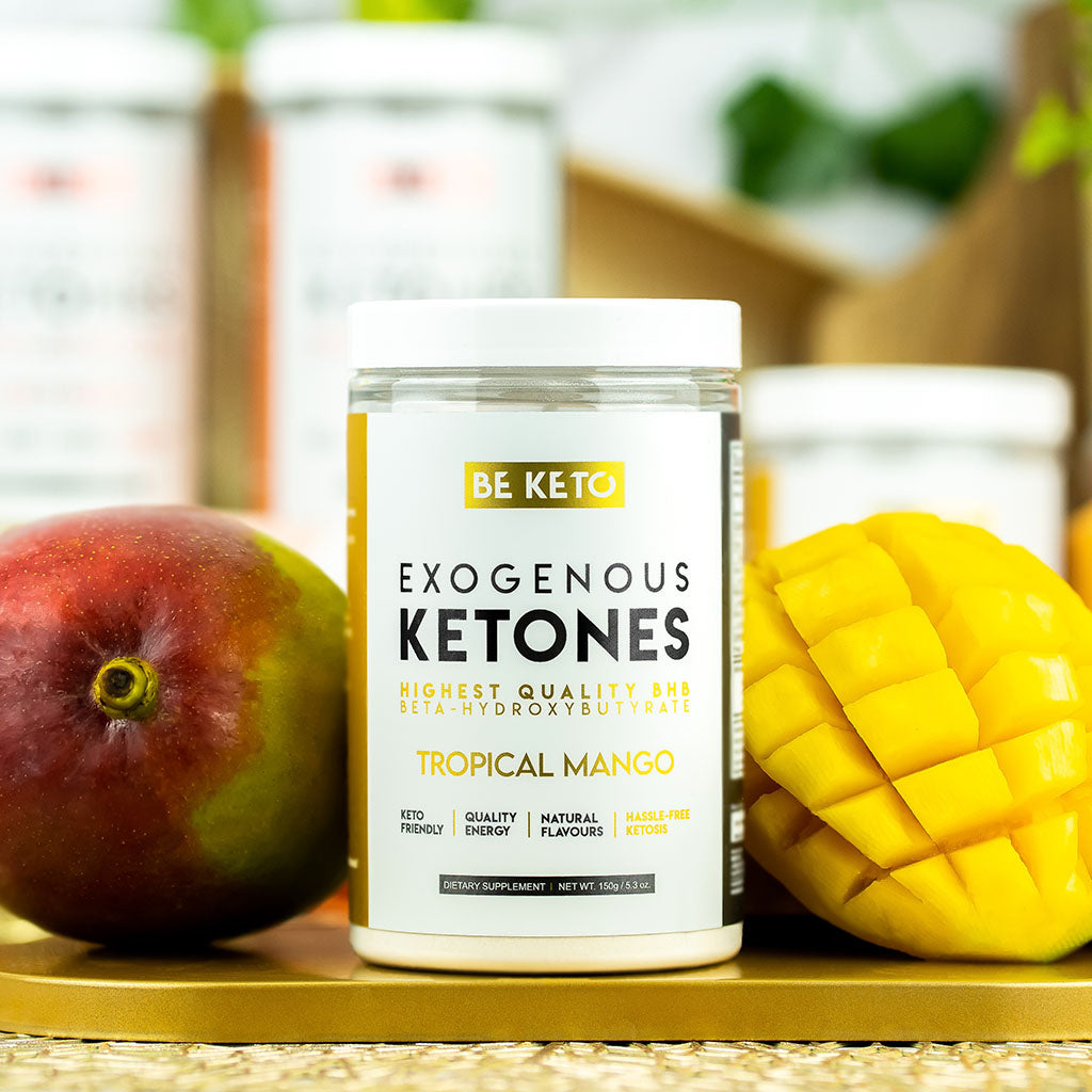 Cetonas exógenas BHB, sabor mango tropical. En polvo. 150 gr. Be keto