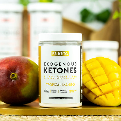Cetonas exógenas BHB, sabor mango tropical. En polvo. 150 gr. Be keto