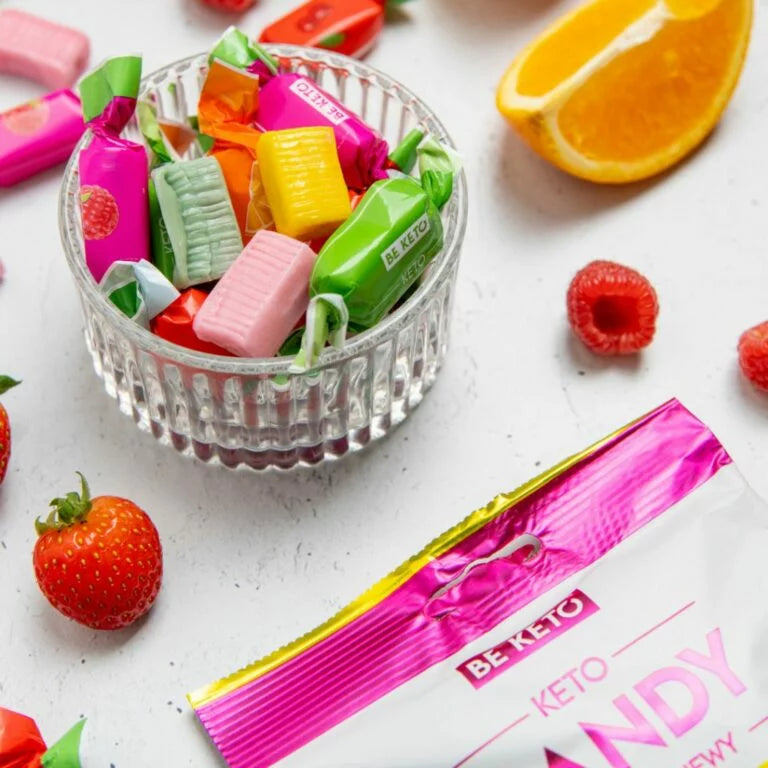 Caramelos keto. Sabores fruta variada. 70gr. Be keto