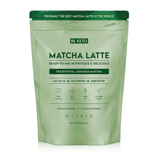 Matcha Latte Keto Premium - Té Japonés con Aceite MCT C8, Ghee y Proteína (250g) - Energía Limpia y Piel Radiante