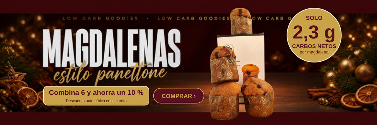 Magdalenas keto estilo panettone: combina 6 y ahorra un 10 %