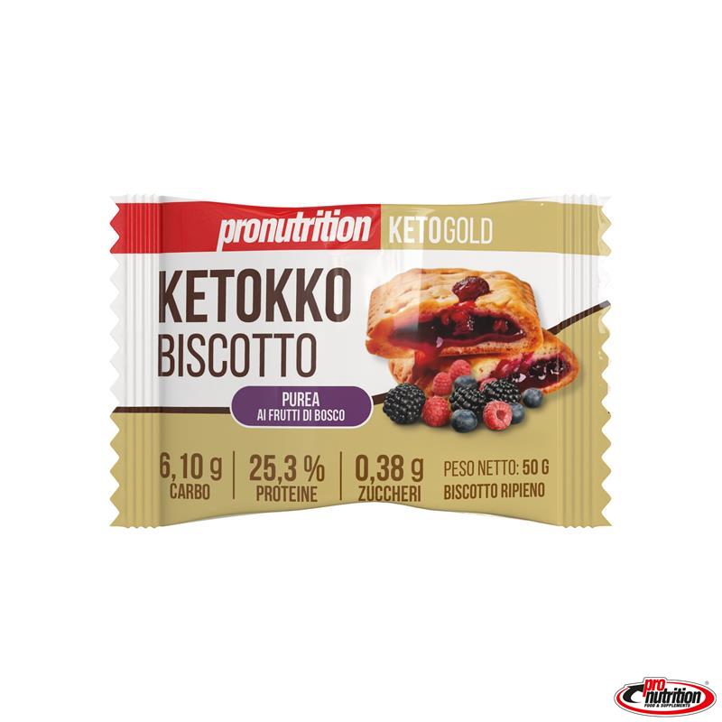 Galleta keto rellena de frutos del bosque