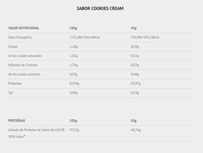 PROTEINA ISOLAT 2.0, 2Kg sabor  COOKIES CREAM, Scientiffic Nutrition