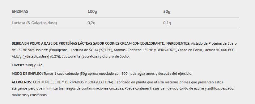 PROTEINA ISOLAT 2.0, 2Kg sabor  COOKIES CREAM, Scientiffic Nutrition