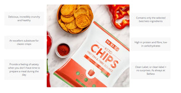 Chips keto, fresh red paprika. 30gr. Be keto