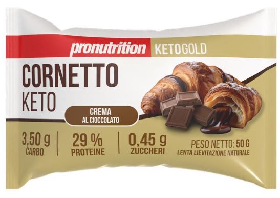 Croissant keto relleno de chocolate. 50 gr. Pronutrition