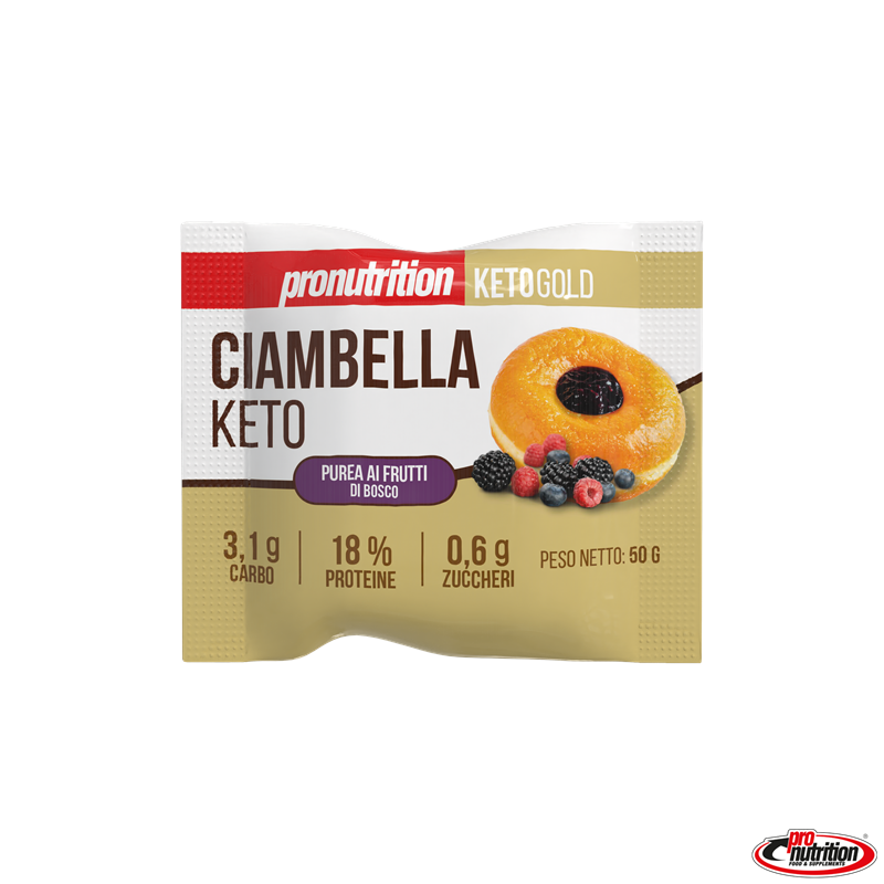 Donut Keto con Mermelada Keto de Frutas del Bosque. 50 gr. Pronutrition