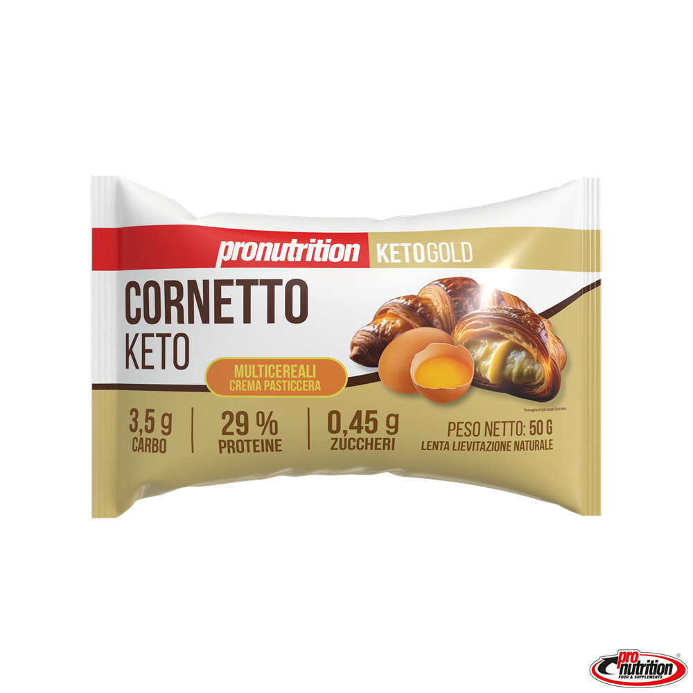 Croissant keto multicereal relleno de crema pastelera, Pronutrition 50 g