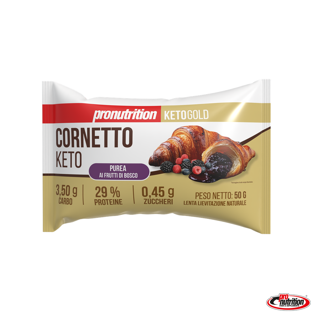 Croissant keto relleno de frutos rojos, Pronutrition 50 g